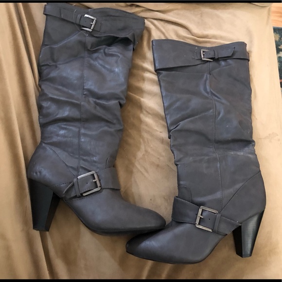 Rampage gray heel boots - Picture 3 of 7